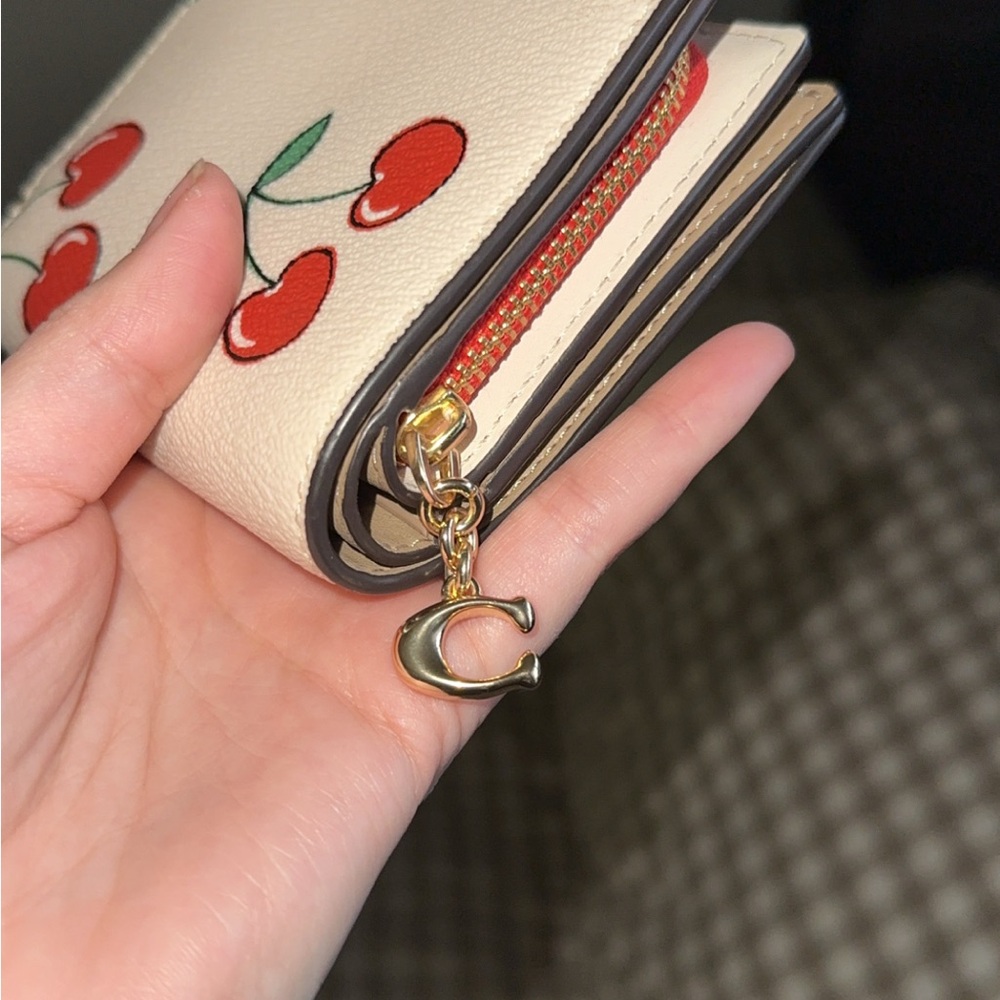 Coach Beige Wallet with Cherry Design - Picture 5 of 5